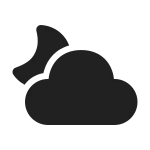 Weather Partly Cloudy Night SVG Icon